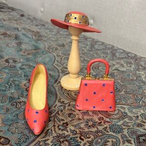 MINIATURE 4pcs. SET "GWENDOLINE":SHOE BAG HAT STAND